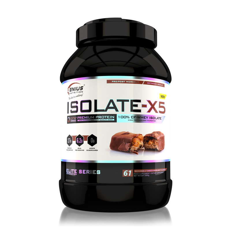 Isolate-X5 cu aroma de capsuni salbatice (2000 grame), Genius Nutrition