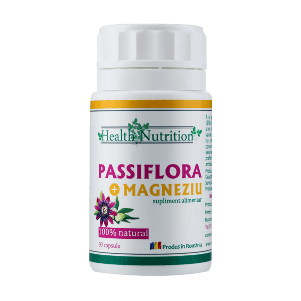 Passiflora si Magneziu (90 capsule), Health Nutrition Efarmacie.ro