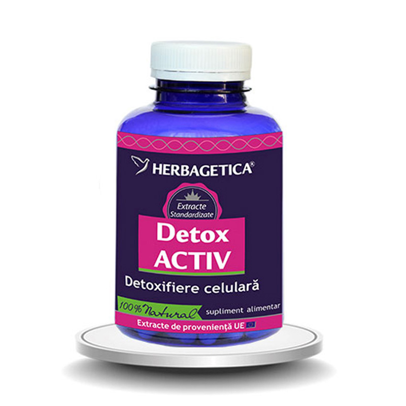 Detox Activ (120 capsule), Herbagetica Efarmacie.ro