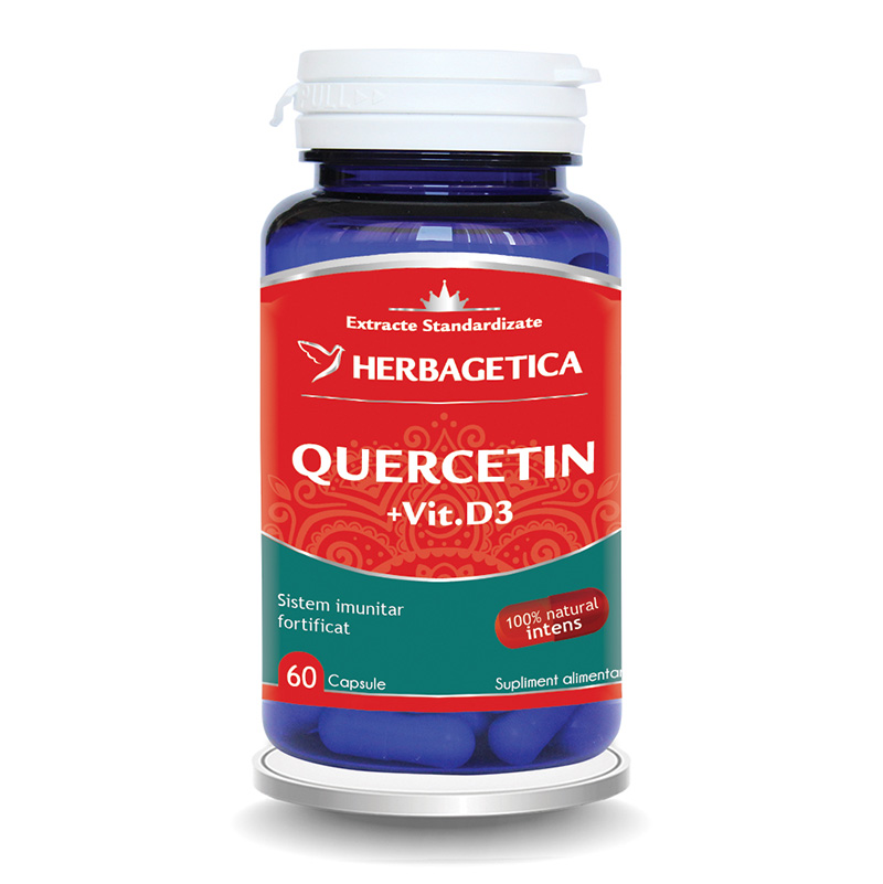 Quercetin + Vitamina D3 (60 capsule), Herbagetica Efarmacie.ro imagine 2022