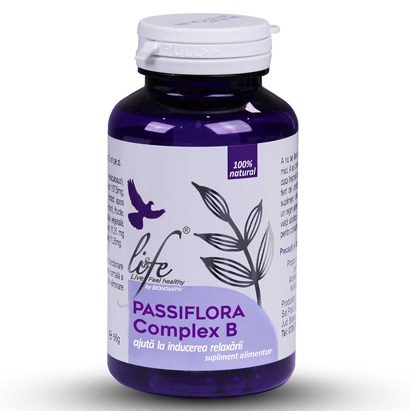 Passiflora Complex B (60 capsule), Life Bio Efarmacie.ro imagine noua