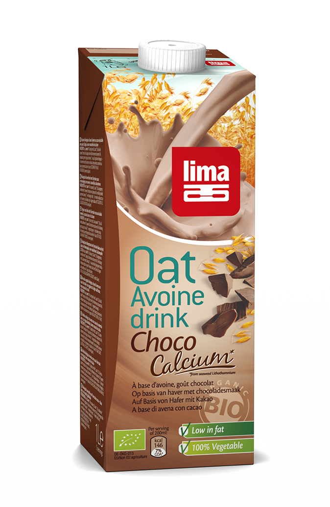 Lapte de ovaz cu ciocolata si calciu bio (1 L), Lima Efarmacie.ro imagine noua
