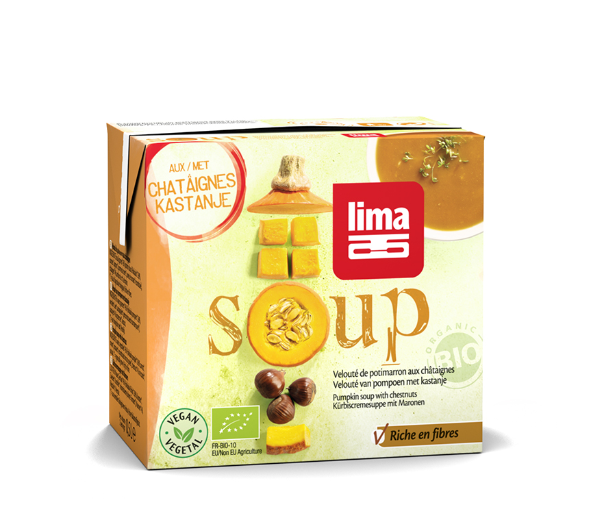 Supa crema de dovleac cu castane bio (500 ml), Lima