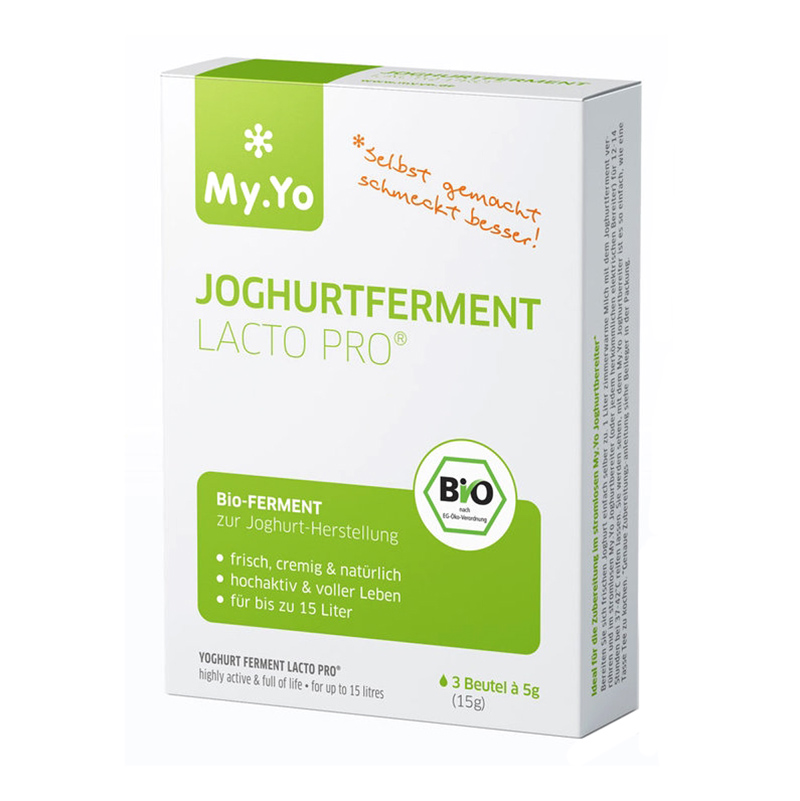 Ferment probiotic pentru iaurt bio Lacto Pro (15 grame), MyYo Efarmacie.ro