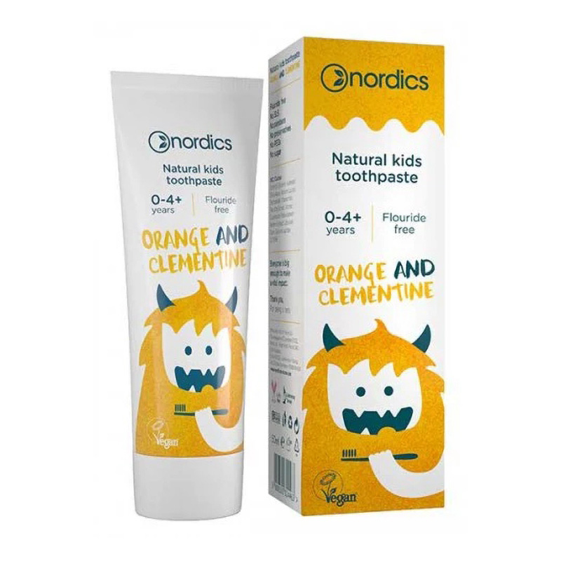 Pasta de dinti naturala pentru copii cu portocale si clementine (50 ml), Nordics Efarmacie.ro