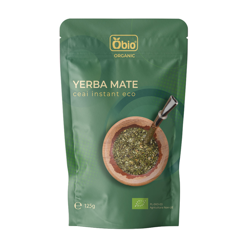 Ceai yerba mate instant bio (125 grame), Obio Efarmacie.ro