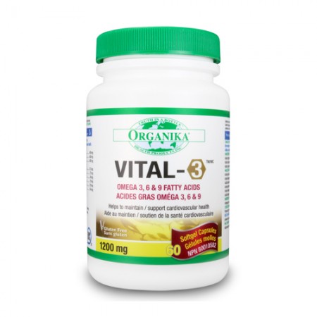 Vital 3 Complex de Omega 3, 6, 9 Organika 1200 mg (60 gelule)