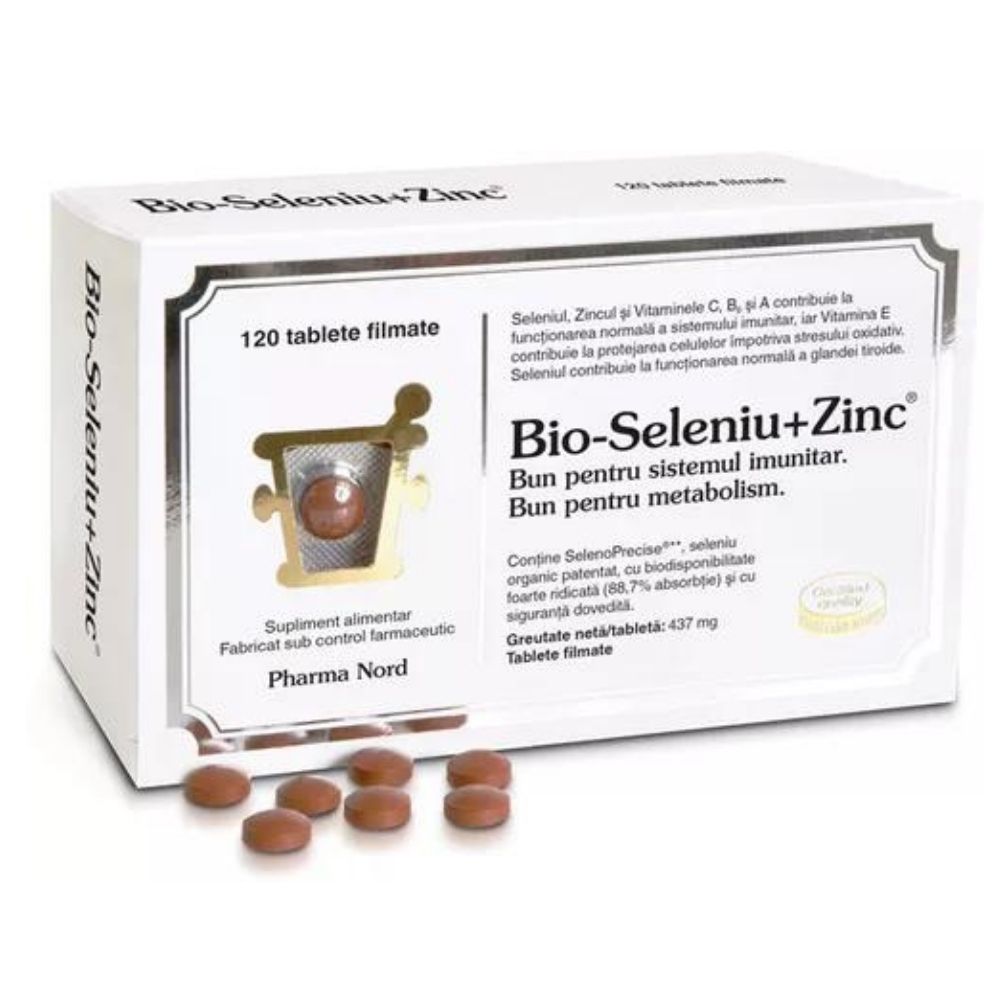 Bio-Seleniu + Zinc (120 tablete), Pharma Nord Efarmacie.ro