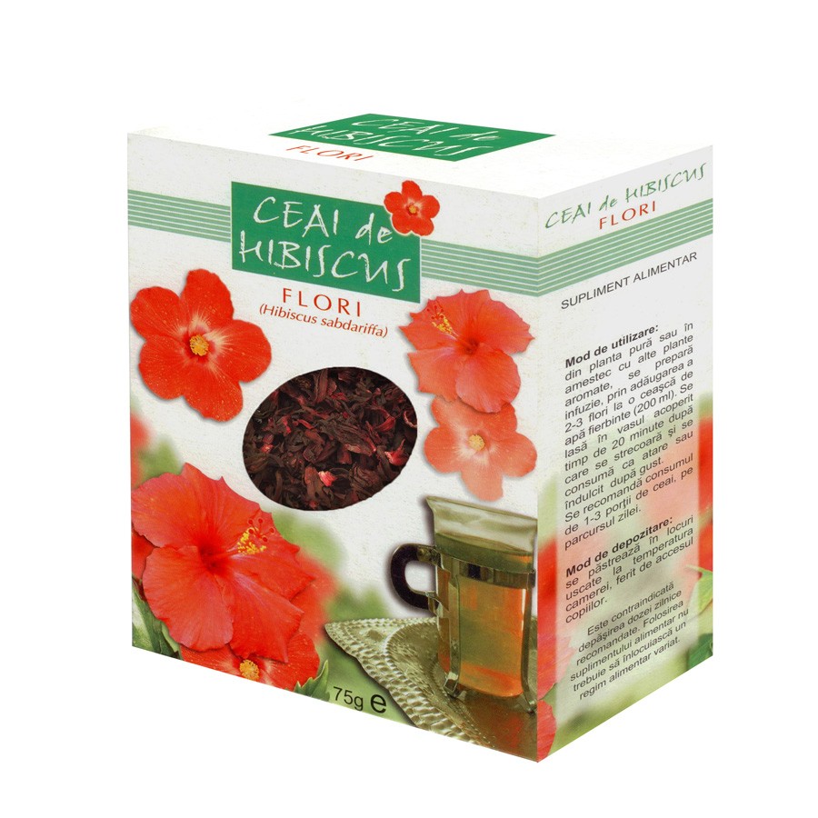 Quantumpharm, Ceai de Hibiscus (75 grame) Efarmacie.ro