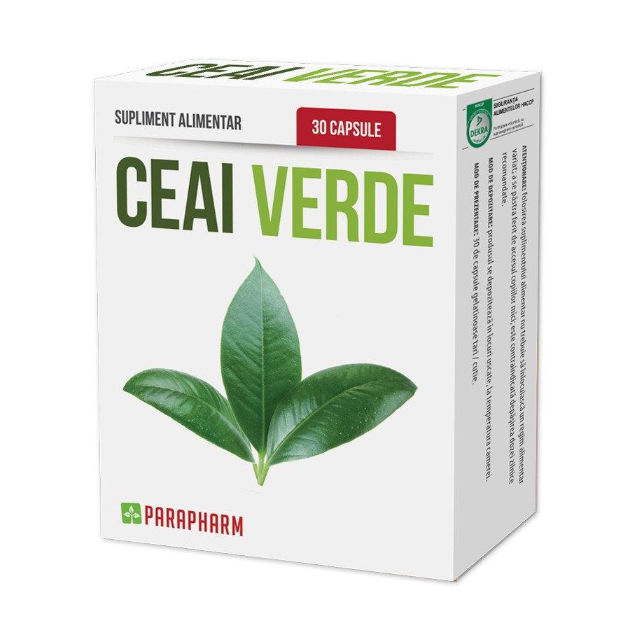 Quantumpharm, Ceai verde (30 capsule gelatinoase) Efarmacie.ro