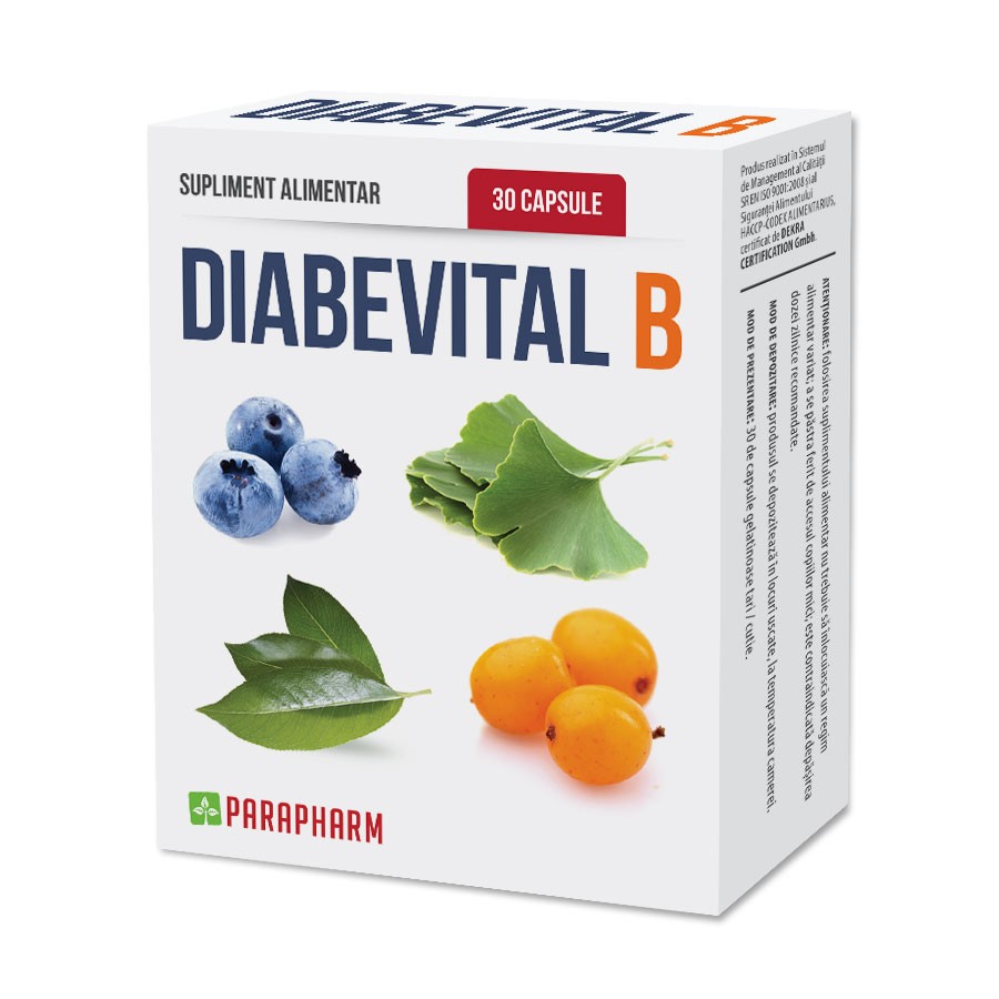 Quantumpharm, Diabevital B – capsule pentru diabetici (30 capsule) Efarmacie.ro