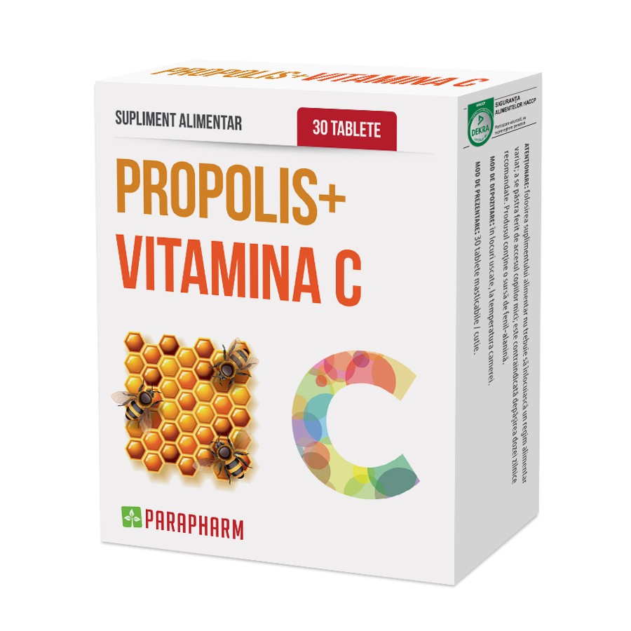 Quantumpharm, Propolis + Vitamina C (30 capsule) Efarmacie.ro imagine noua