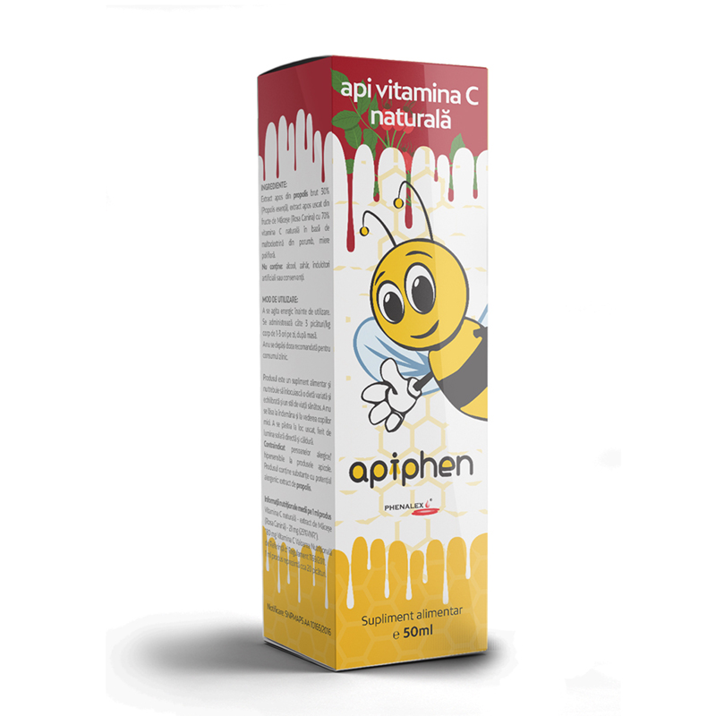 Apiphen api vitamina C naturala (50 ml), Phenalex Efarmacie.ro