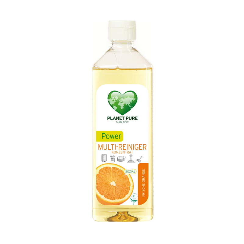 Detergent bio concentrat Power Cleaner cu ulei de portocale (510 ml), Planet Pure Efarmacie.ro