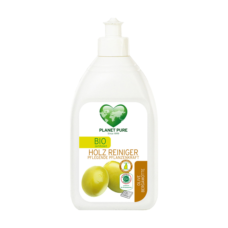Detergent bio pentru lemn – masline si bergamota (510 ml), Planet Pure Efarmacie.ro
