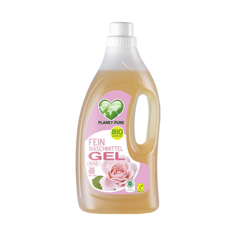 Detergent gel bio pentru lana si matase – trandafir salbatic (1.5 litri), Planet Pure Efarmacie.ro