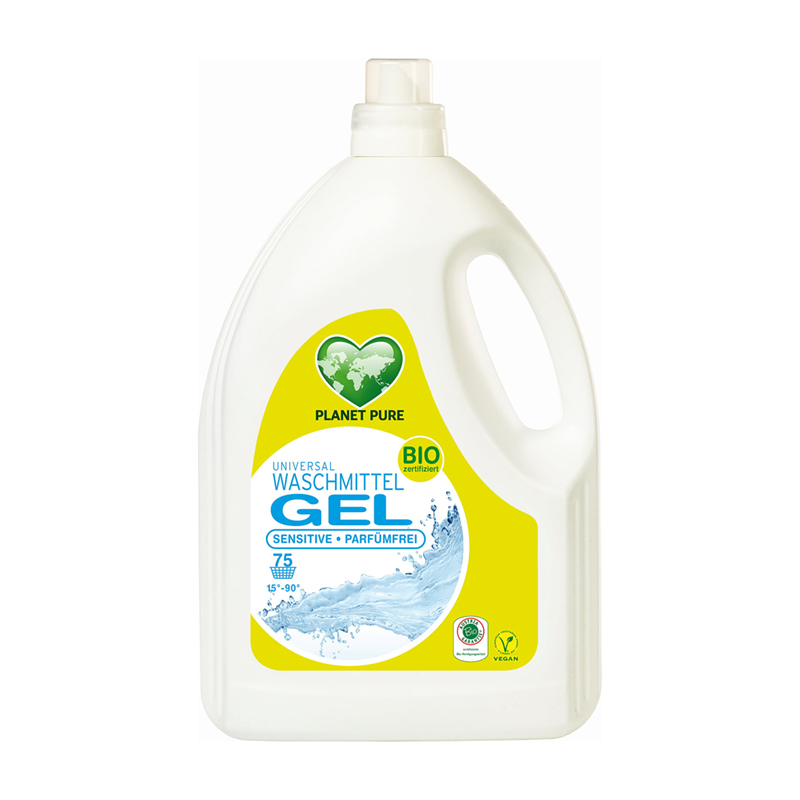 Detergent gel bio de rufe hipoalergenic – fara parfum (3 litri), Planet Pure Efarmacie.ro imagine 2022
