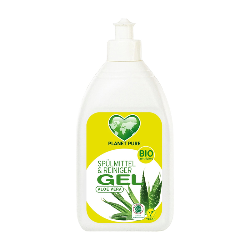 Detergent gel bio de vase – aloe vera (500 ml), Planet Pure Efarmacie.ro imagine noua