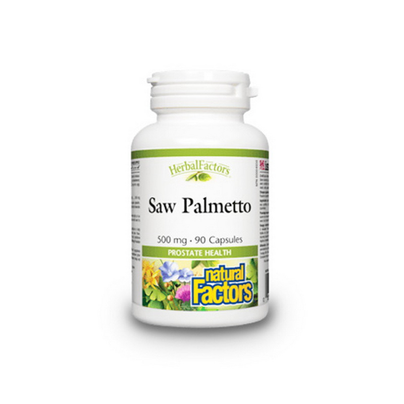 Saw Palmetto Forte Extract din fructe de palmier pitic 500 mg (90 capsule), Natural Factors Efarmacie.ro imagine 2022