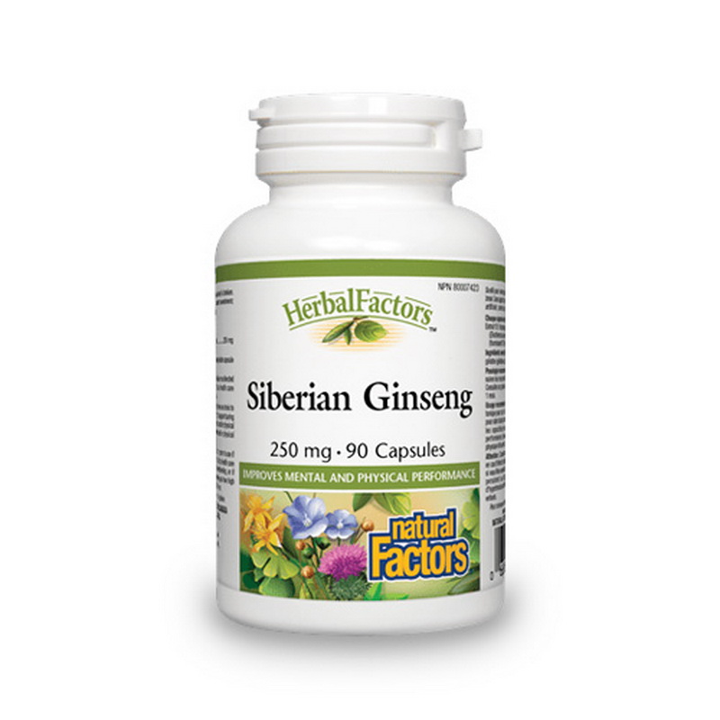 Siberian Ginseng 250 mg (90 capsule), Natural Factors Efarmacie.ro imagine 2022