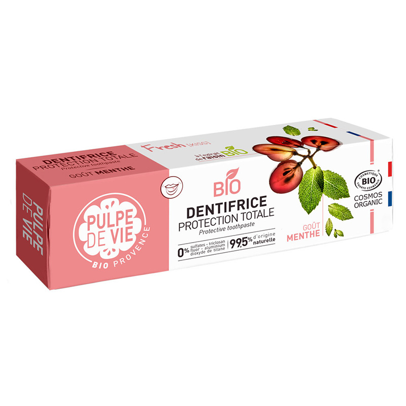 Pasta de dinti mentolata cu extract din struguri organici – Fresh Kiss (75 ml), Pulpe de Vie