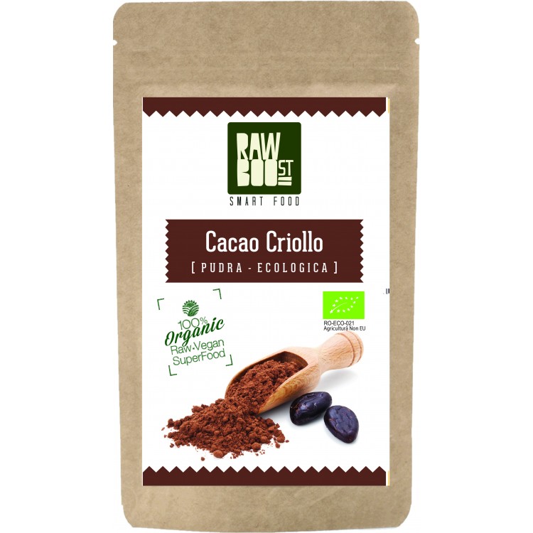 Cacao criollo pudra (125 gr), RawBoost