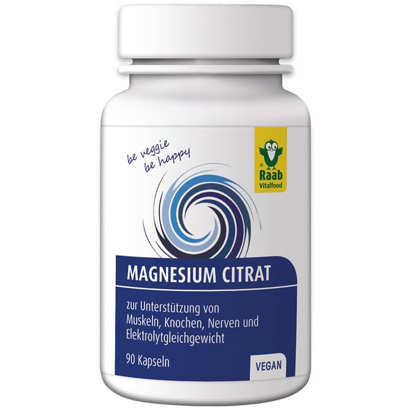 Citrat de magneziu 600 mg (90 capsule vegane), Raab Vitalfood