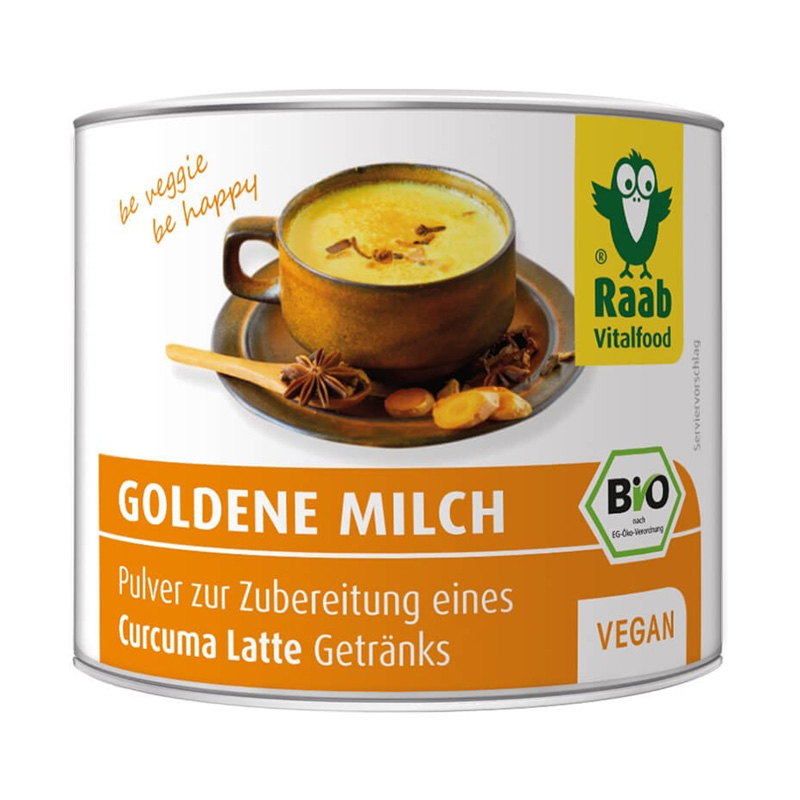 Golden Milk bautura instant cu turmeric bio (70 grame), Raab Vitalfood Efarmacie.ro