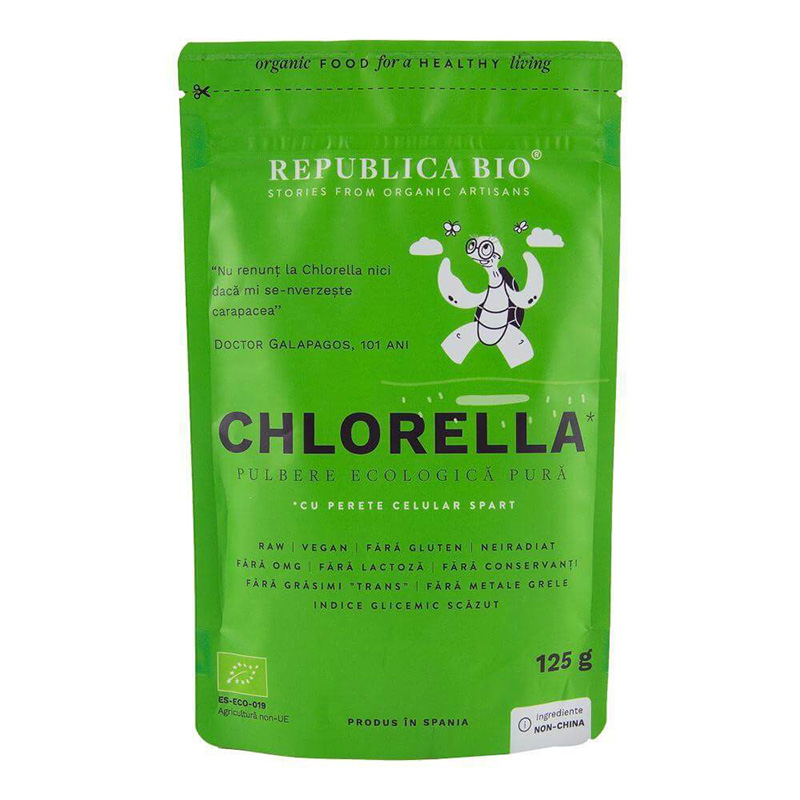 Chlorella pulbere ecologica pura (125 grame), Republica Bio Efarmacie.ro