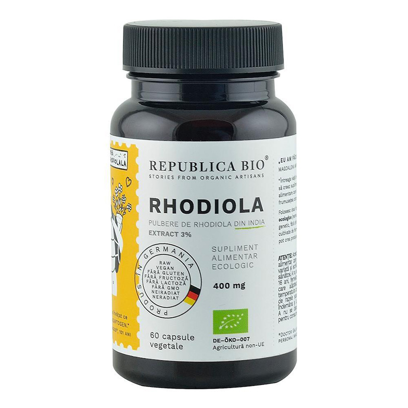 Rhodiola ecologica din India extract 3% (60 capsule), Republica Bio