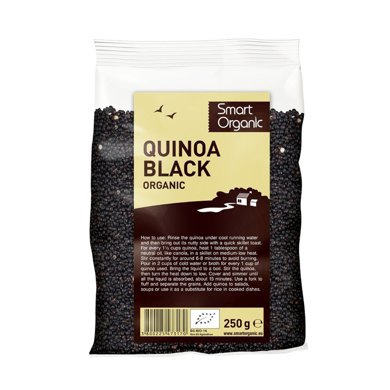 Quinoa neagra eco (250 grame), Smart Organic Efarmacie.ro