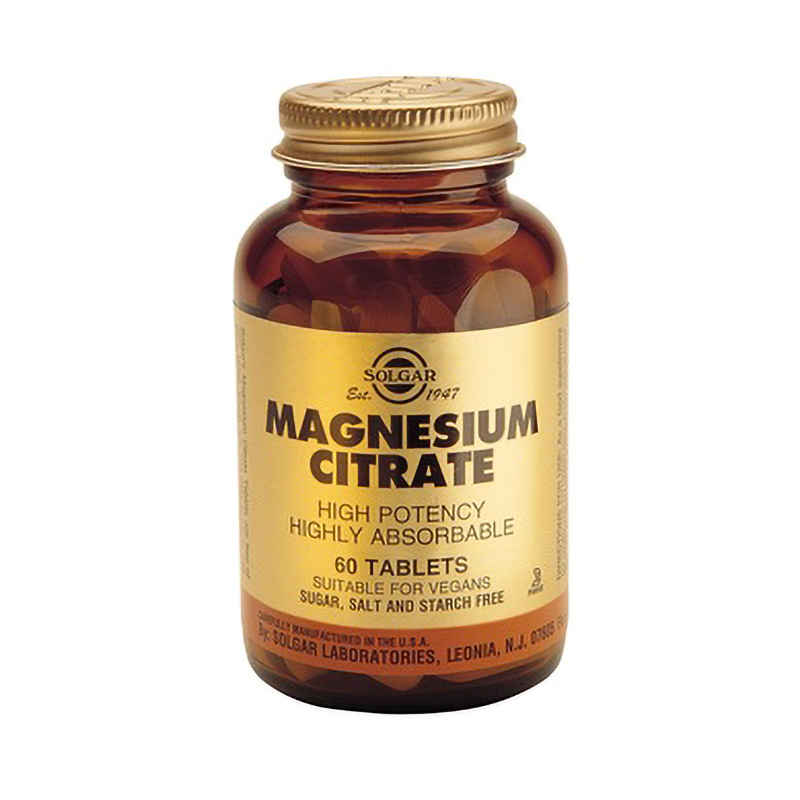 Citrate Magnesium 200mg (60 capsule), Solgar Efarmacie.ro
