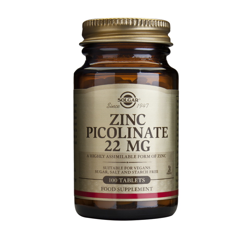 Zinc Picolinate 22mg (100 tablete), Solgar