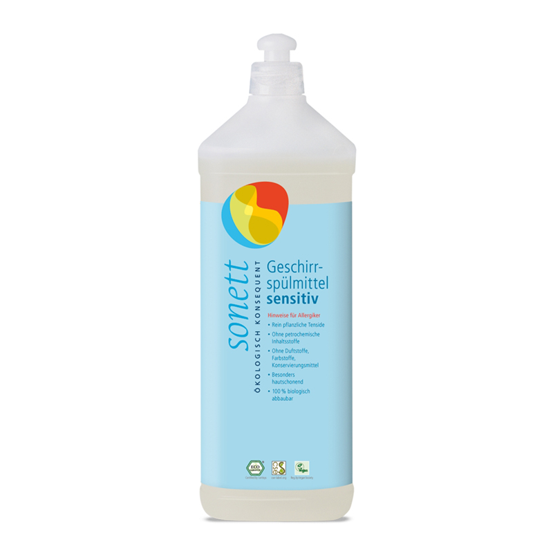 Detergent ecologic pentru spalat vase neutru (1 litru), Sonett Efarmacie.ro