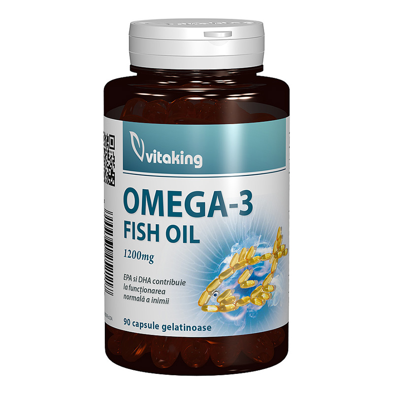 Omega-3 1200 mg Ulei de peste (90 capsule), Vitaking Efarmacie.ro imagine 2022