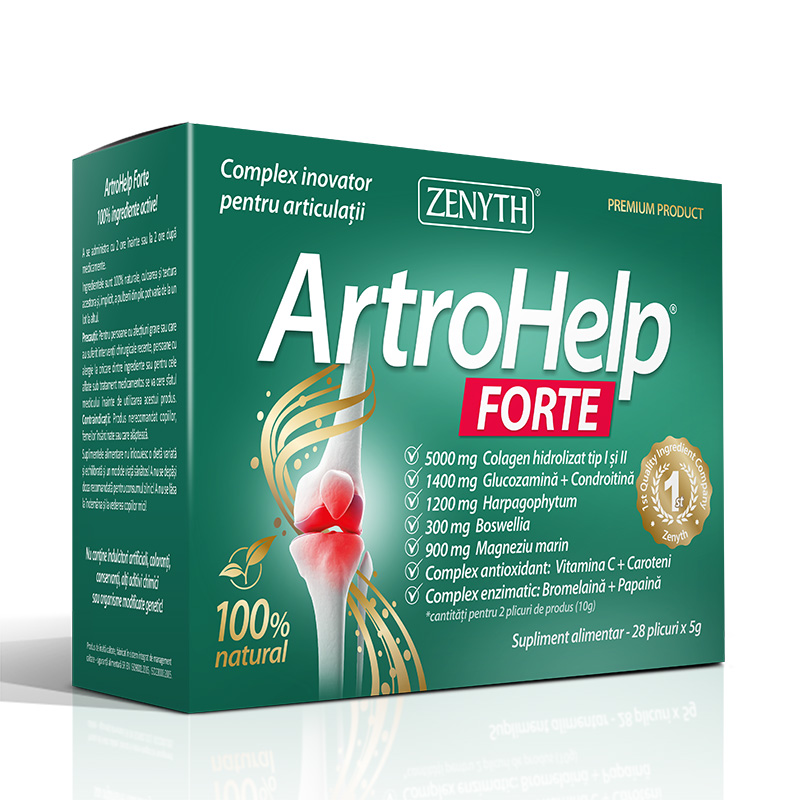 ArtroHelp Forte 5 grame (28 plicuri), Zenyth Pharmaceuticals Efarmacie.ro