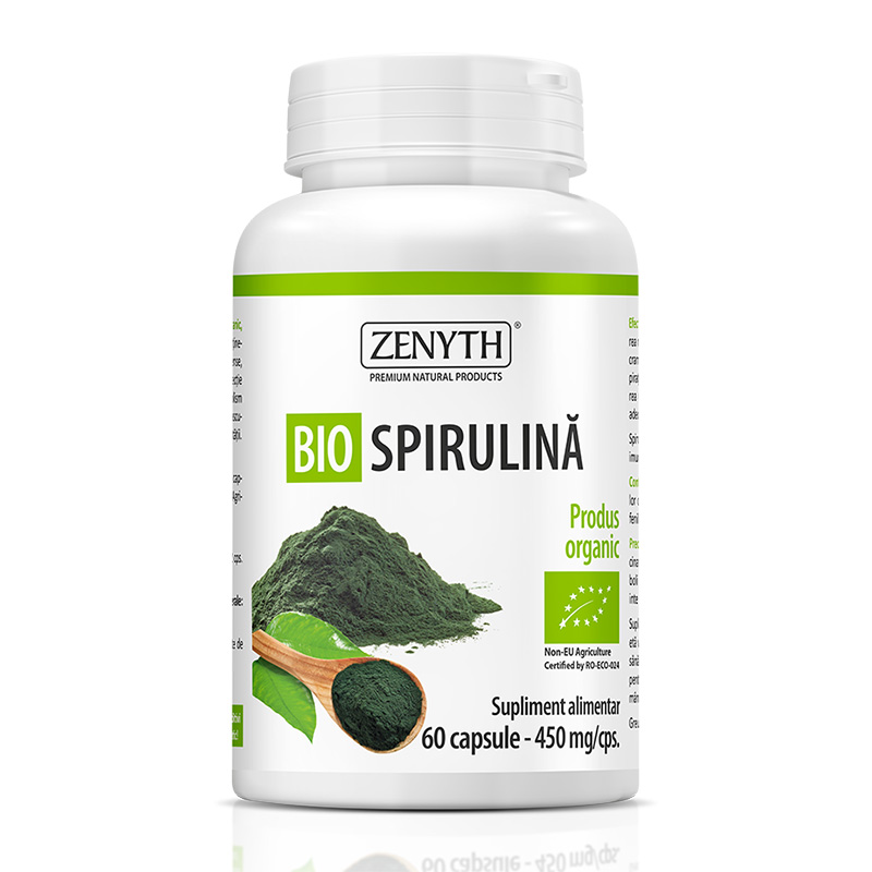 Bio Spirulina 450 mg (60 capsule), Zenyth Pharmaceuticals Efarmacie.ro