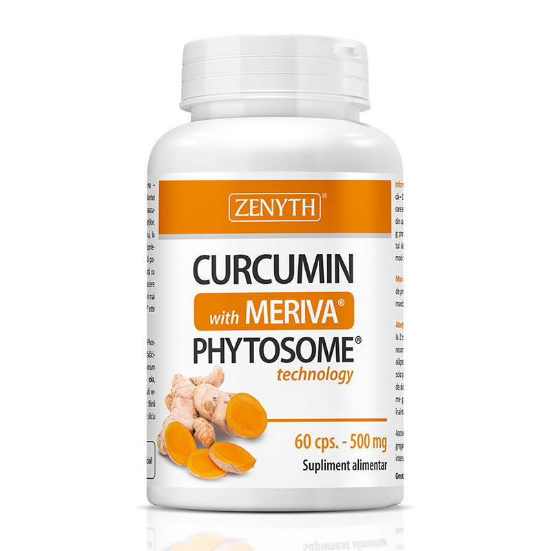 Curcumin cu Meriva 500 mg (60 capsule), Zenyth Pharmaceuticals Efarmacie.ro