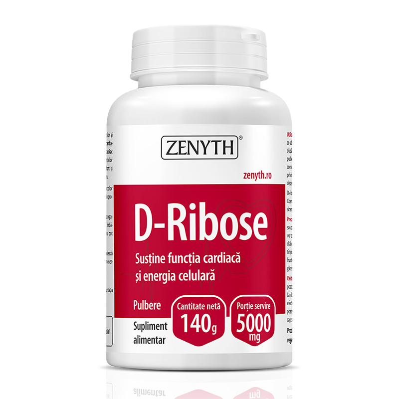 D-Ribose 140 grame, Zenyth Pharmaceuticals Efarmacie.ro