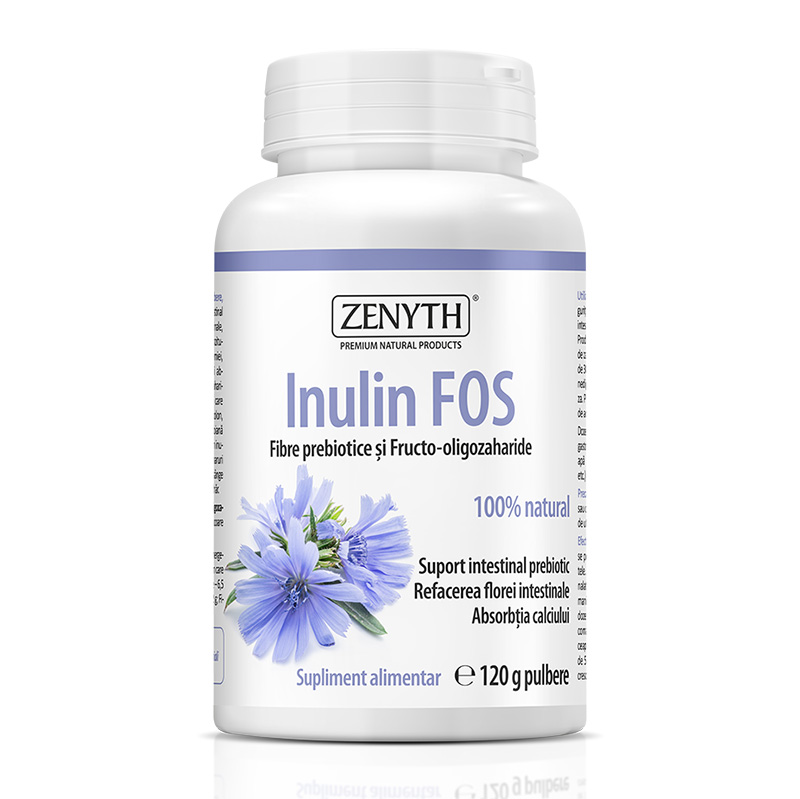 Inulin FOS 120 grame, Zenyth Pharmaceuticals Efarmacie.ro