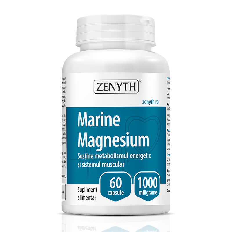 Marine Magnesium 100 mg (60 capsule), Zenyth Pharmaceuticals Efarmacie.ro