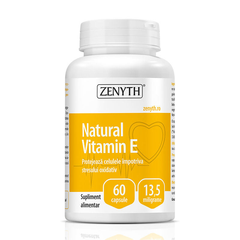 Natural Vitamin E 13,5 mg (60 capsule), Zenyth Pharmaceuticals Efarmacie.ro imagine 2022