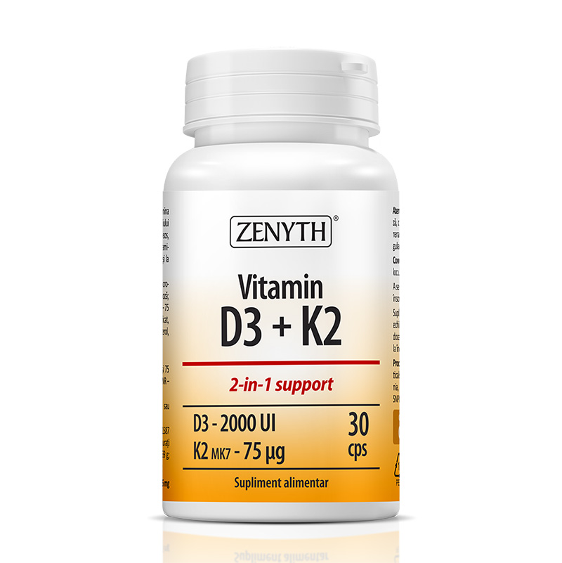 Vitamina D3 + K2 (30 capsule), Zenyth Pharmaceuticals